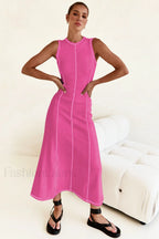 Knit Sleeveless A Line Retro Work Dress