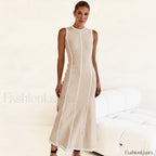 Knit Sleeveless A Line Retro Work Dress
