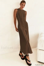 Knit Sleeveless A Line Retro Work Dress