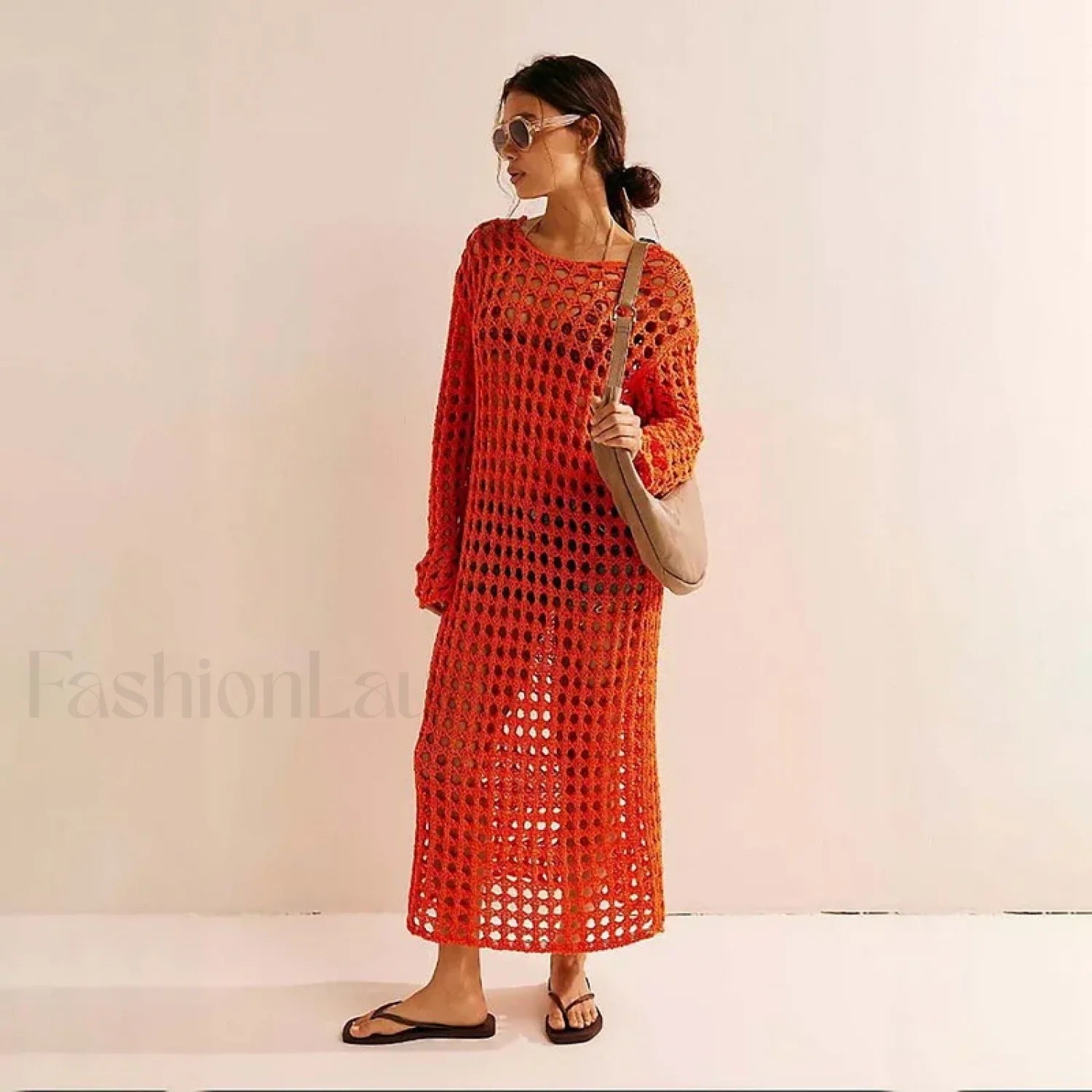 Knitted Hollow Long Dress Cover Up Secondary image
