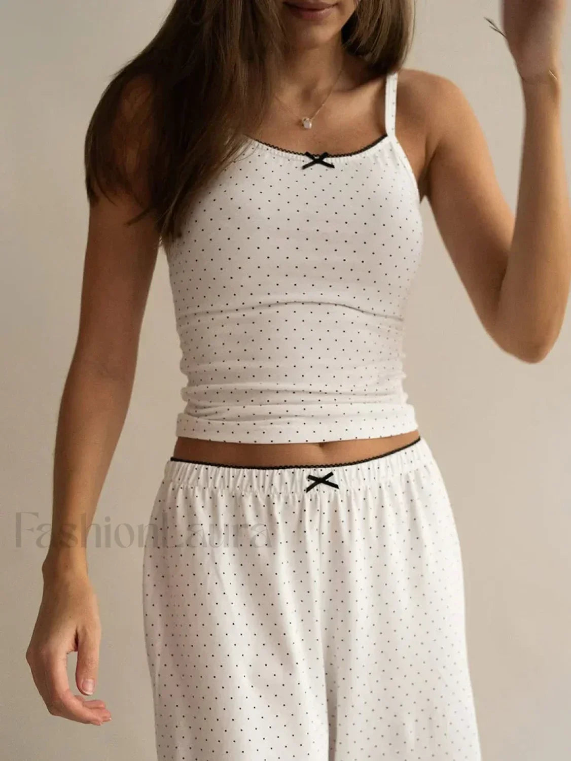 Knitted Sleeveless Strap Pants Two Piece Set Secondary image