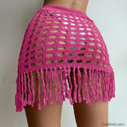 Knitted Tassel Beach Skirt