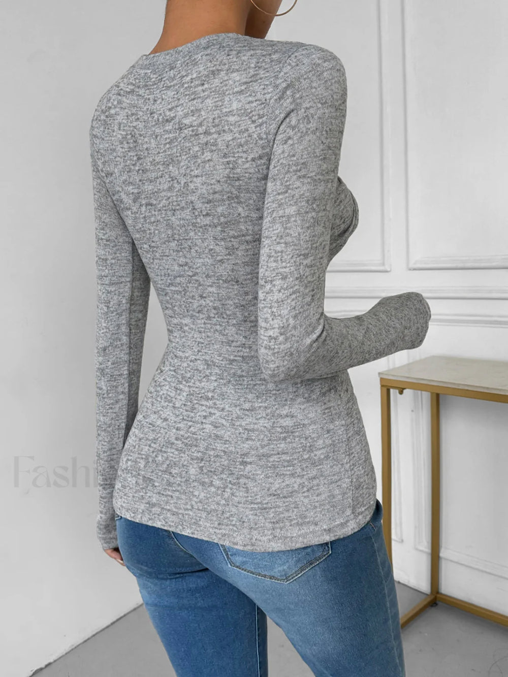 Knotted Skinny Jersey Top T Shirts
