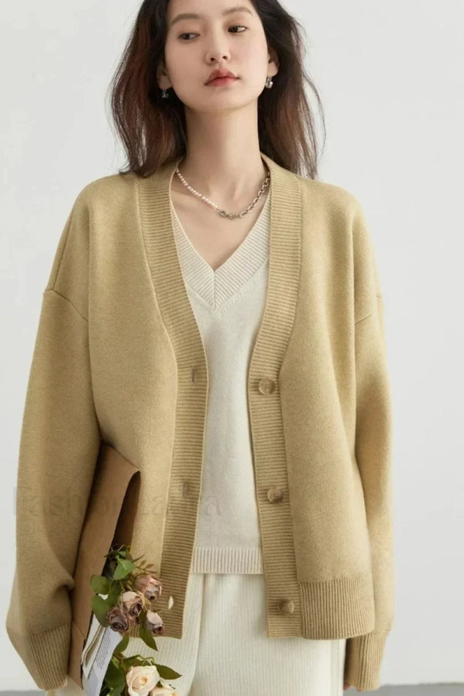 Korean Style Long Sleeve Cardigan Main image