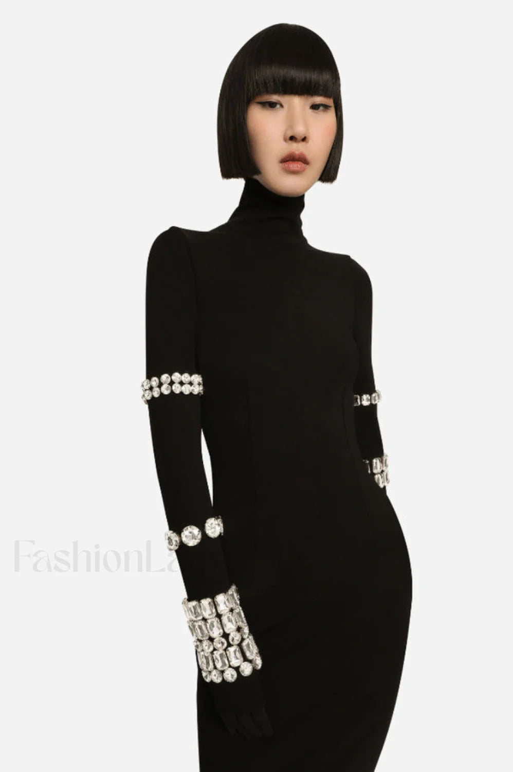 Kris Rhinestone Stylish Bodycon Dress