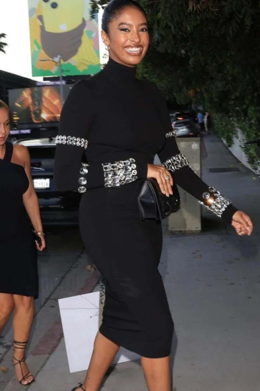 Kris Rhinestone Stylish Bodycon Dress