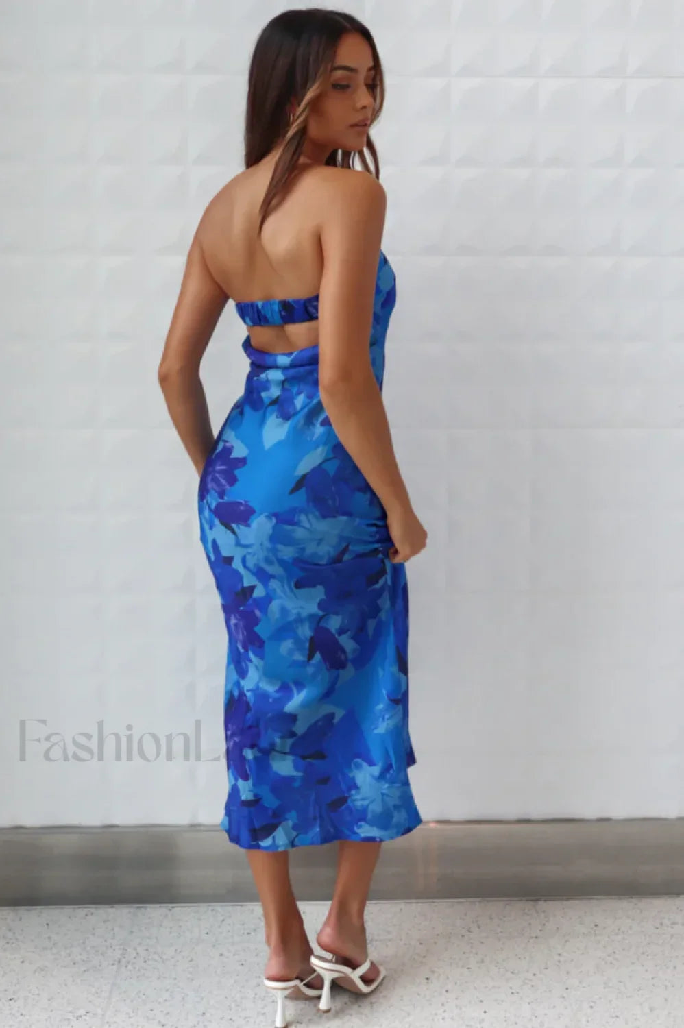 Kyra Satin Stylish Midi Dress Secondary image