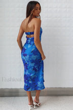 Kyra Satin Stylish Midi Dress