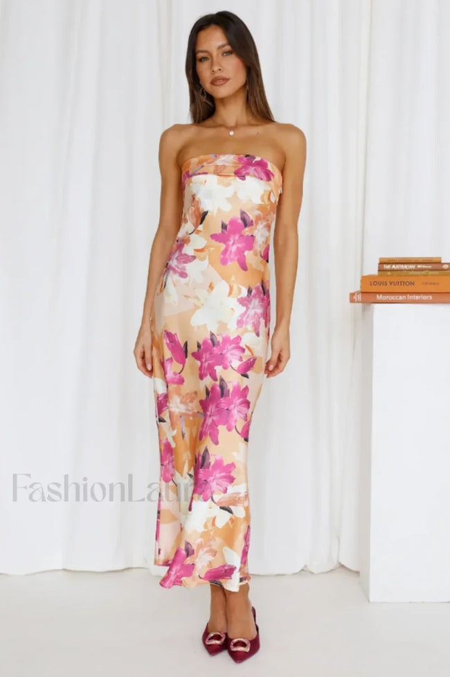 Kyra Satin Stylish Midi Dress S / 1# Main image