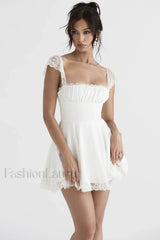 Lace A Line Stylish Mini Dress