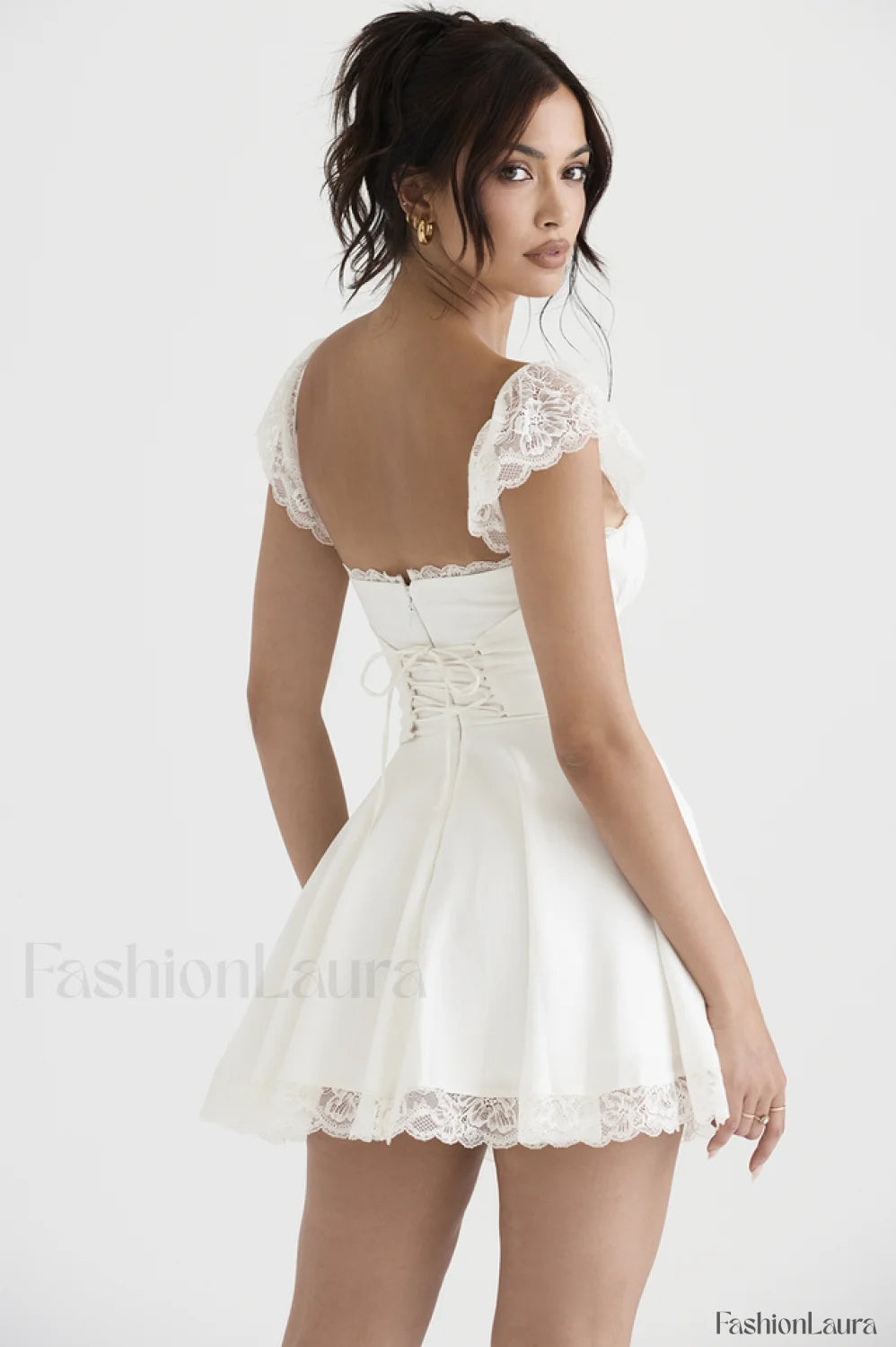 Lace A Line Stylish Mini Dress