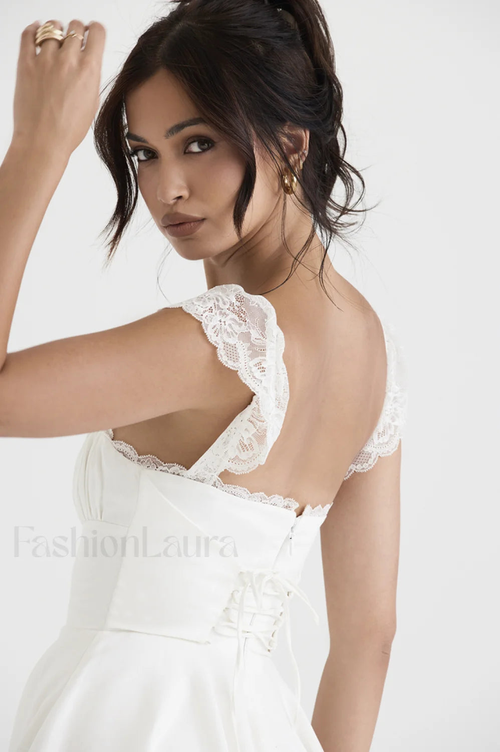 Lace A Line Stylish Mini Dress