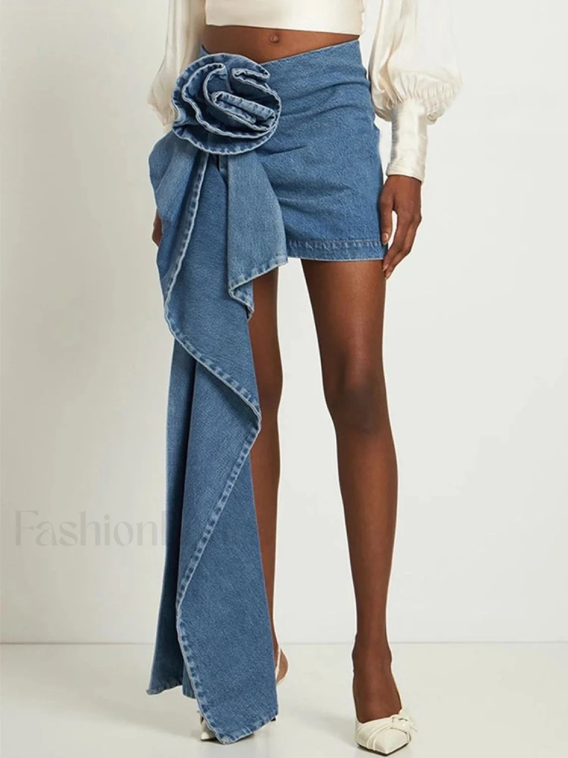 Lace Bow Mesh Mini Skirt Main image