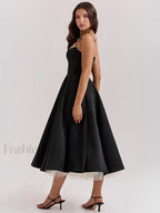 Lace Draped Off Shoulder Midi Dress