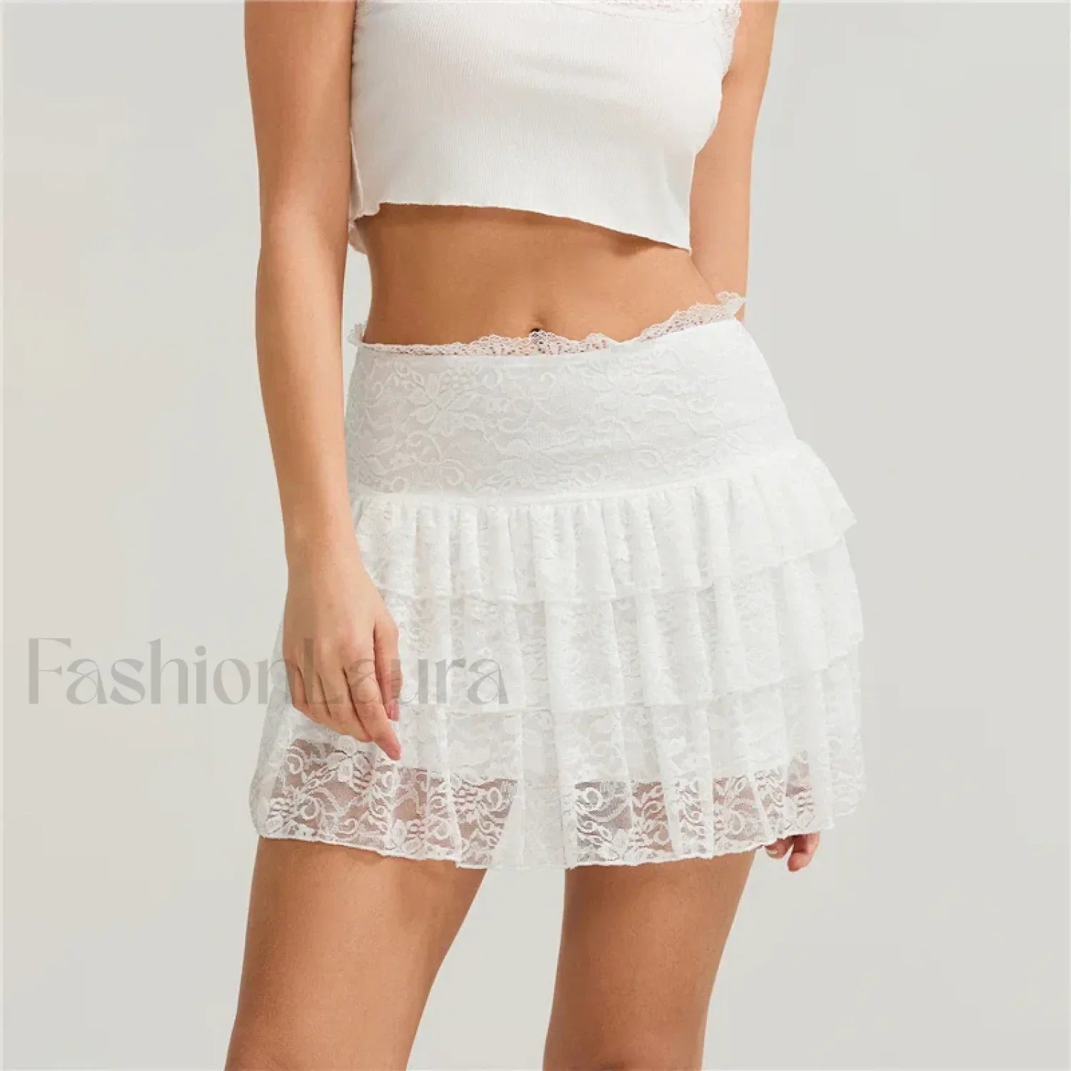 Lace Fairycore Korean Mini Skirt Secondary image