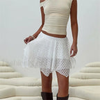 Lace Layered A Line Skirt