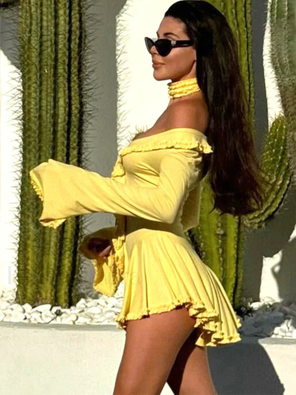 Lace Off Shoulder Slim Mini Dress