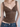Lace Paneled Brown Tank Top Secondary image