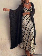 Lace Patchwork Deep V Boho Dress