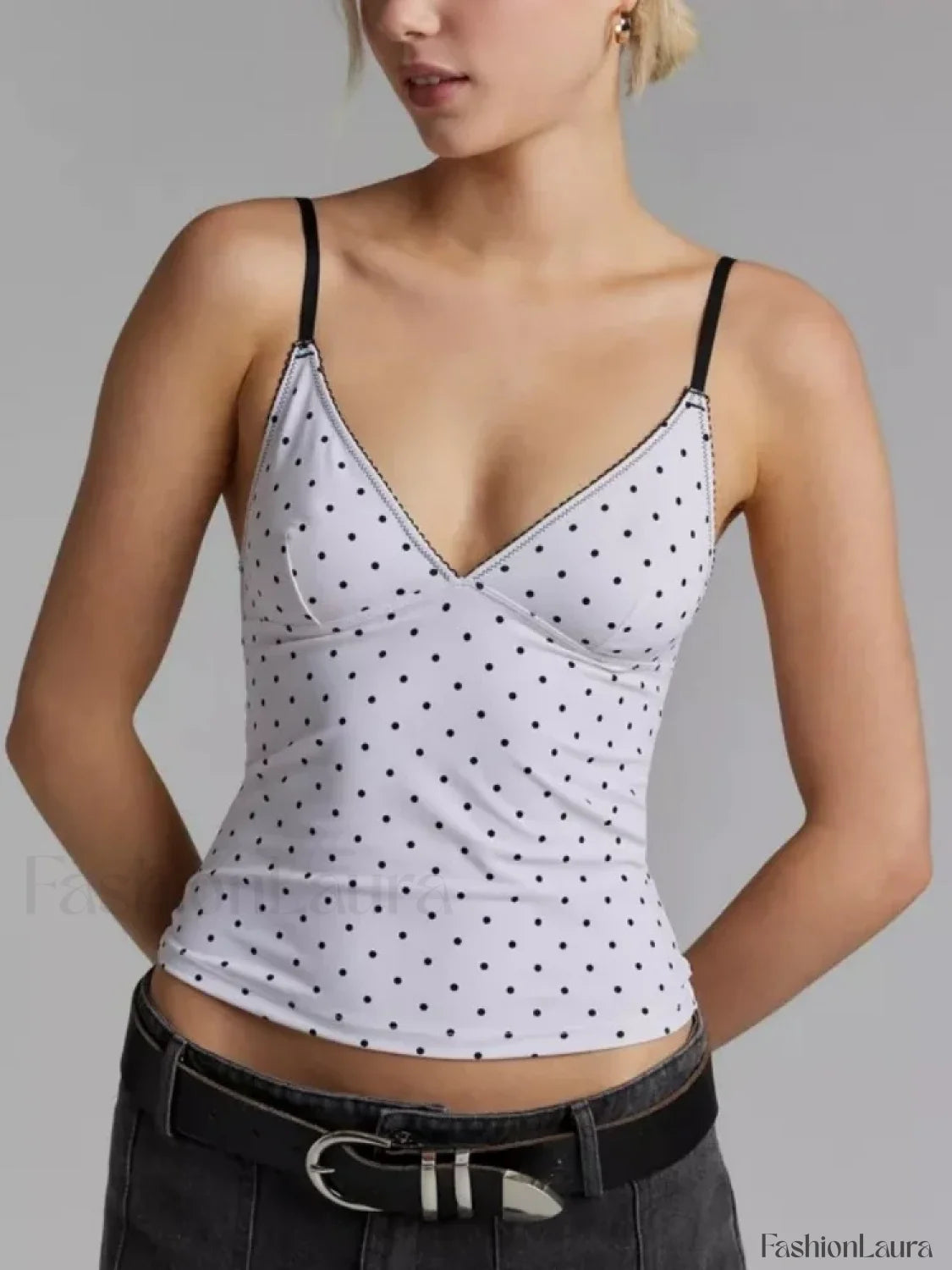 Lace Plaid Corset Crop Top PURPLE / S