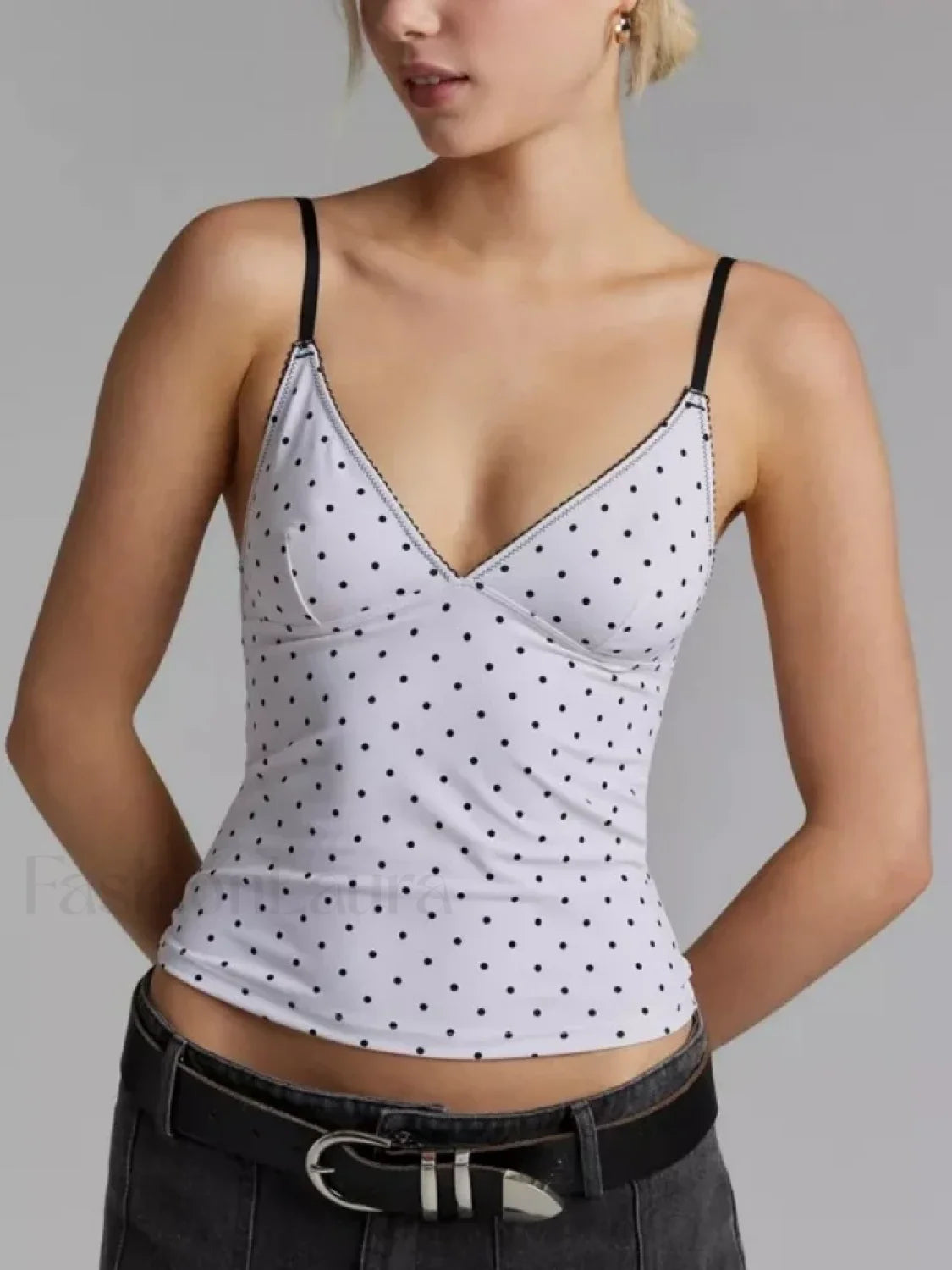 Lace Plaid Corset Crop Top PURPLE / S Main image