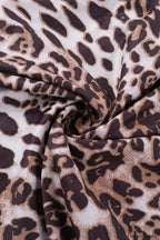 Lace Split Cami Leopard Print Maxi Dress