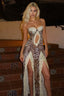 Lace Split Cami Leopard Print Maxi Dress Leopard / XS