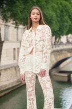 Lace Top Stylish & Pants Set