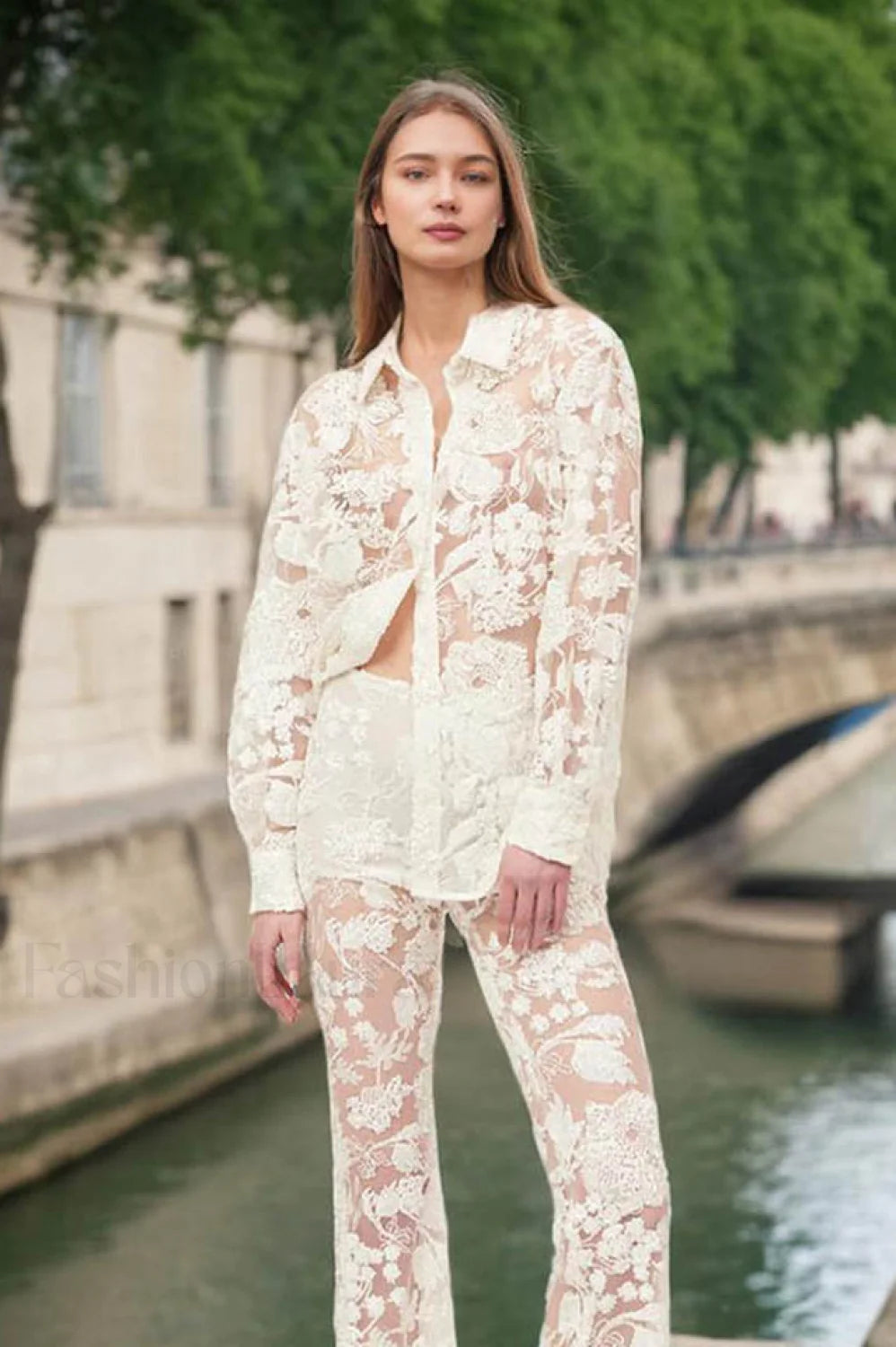 Lace Top Stylish & Pants Set