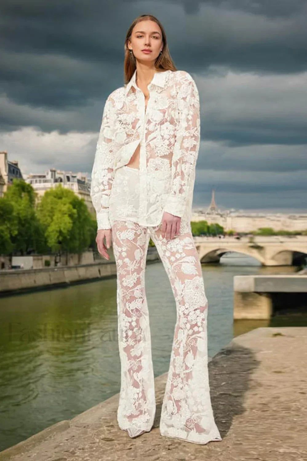 Lace Top Stylish & Pants Set Secondary image