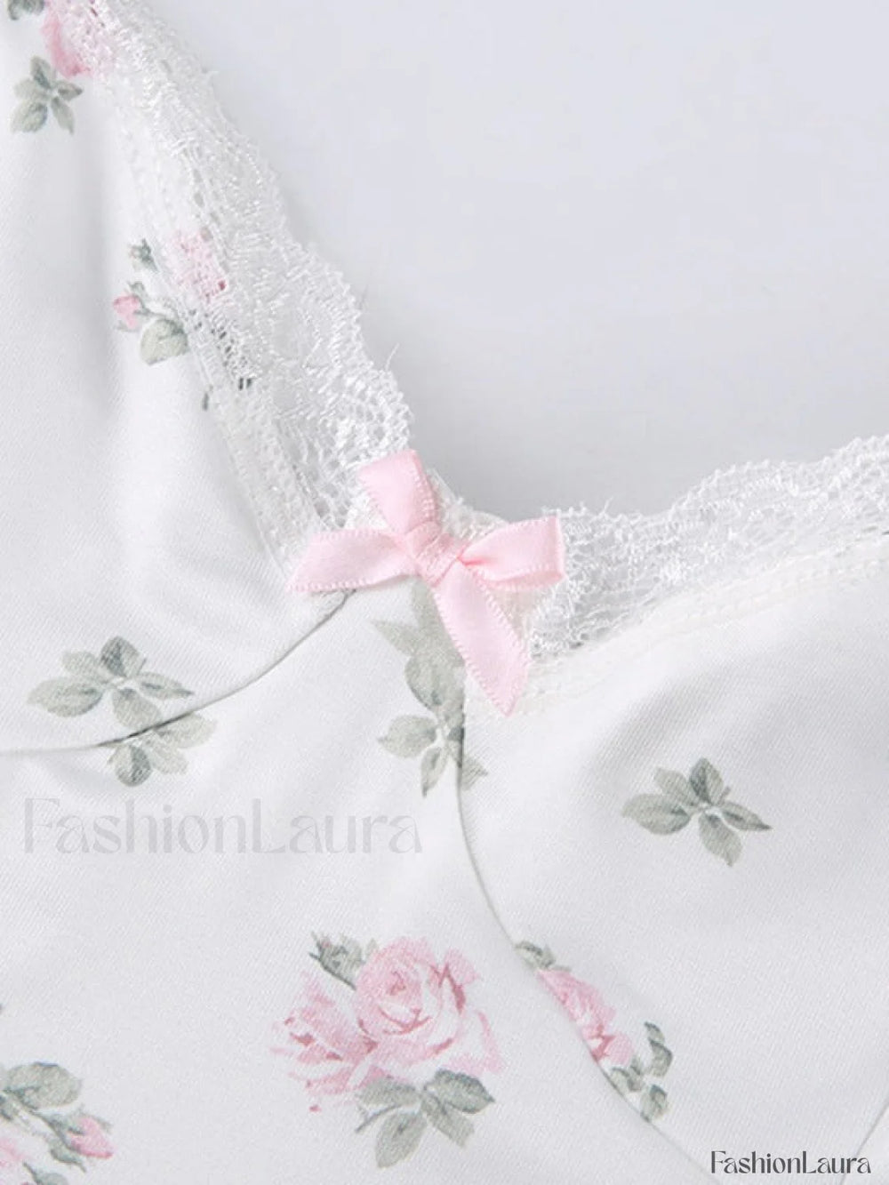 Lace Trim Floral Mini Dress Mini Dresses