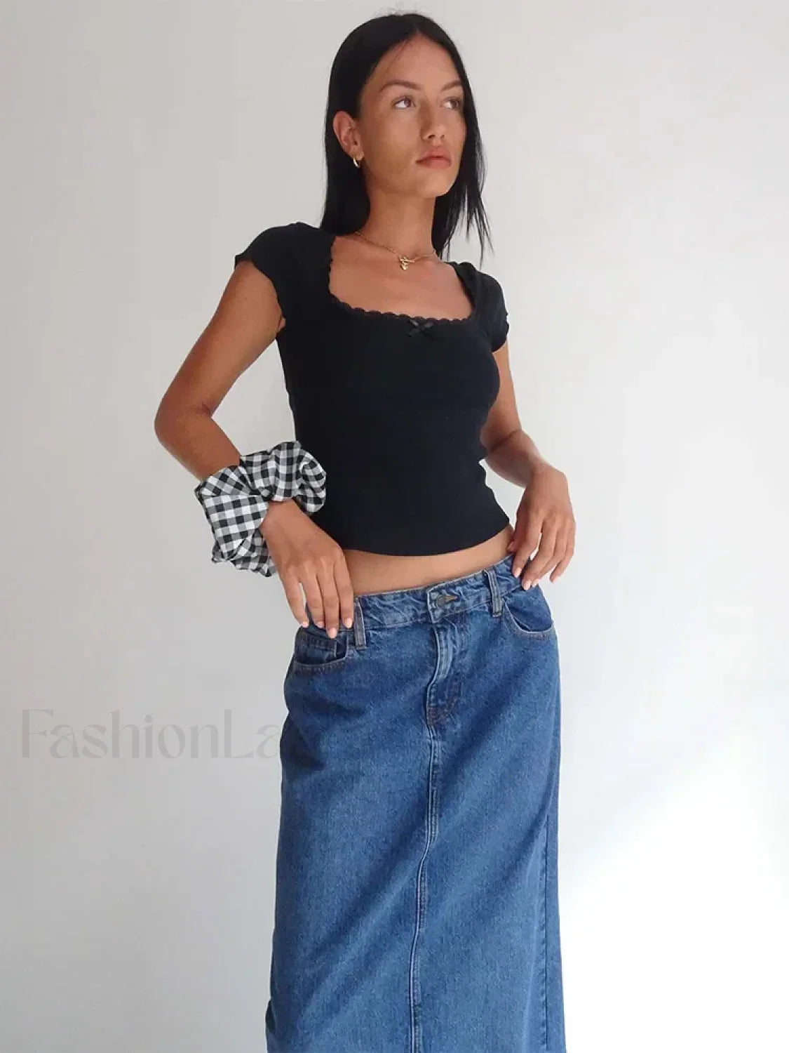 Lace Trim Knitted Vintage T-Shirt Secondary image
