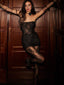 Lace Tube Short Trendy Dress With Tights Black / S Pant Sets