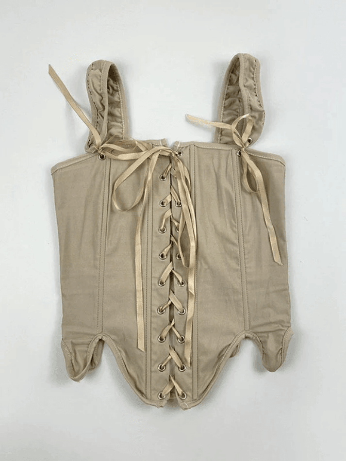 Lace Up Corset Top Tops&Tees