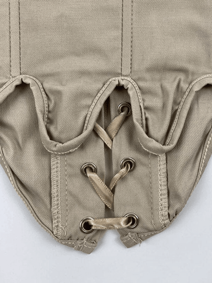 Lace Up Corset Top Tops&Tees