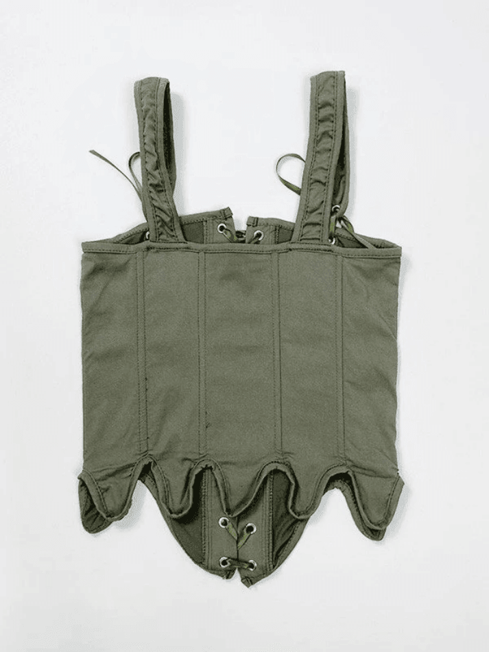 Lace Up Corset Top Tops&Tees