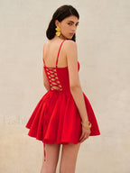 Lace Up Back Cami Dress Dresses