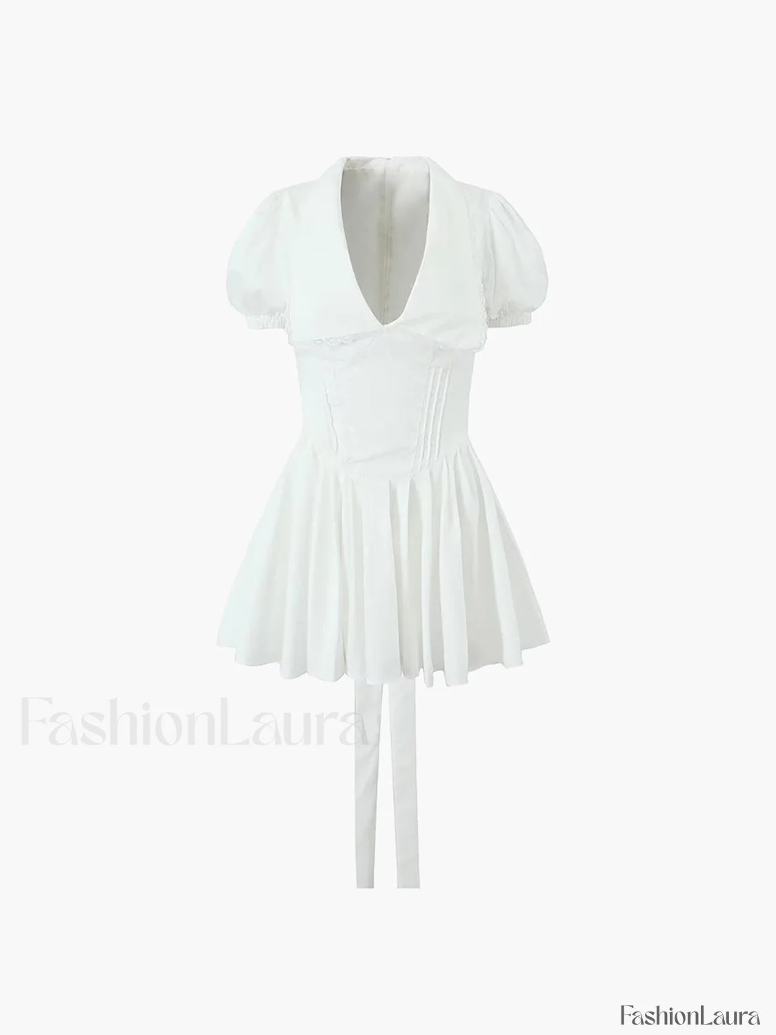 Lace Up Doll Trendy Collar Short Dress Dresses
