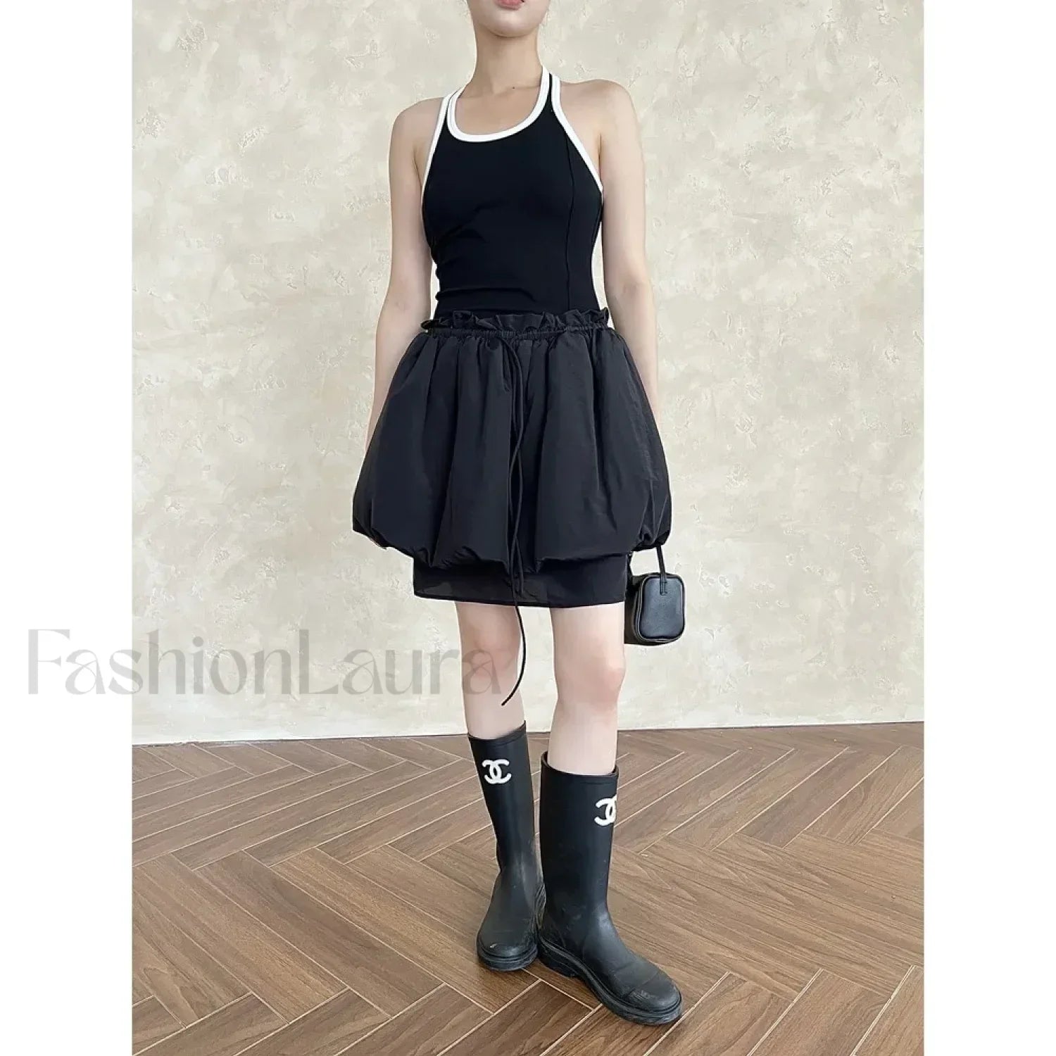 Lace Up Minimalist Casual Skirt Secondary image