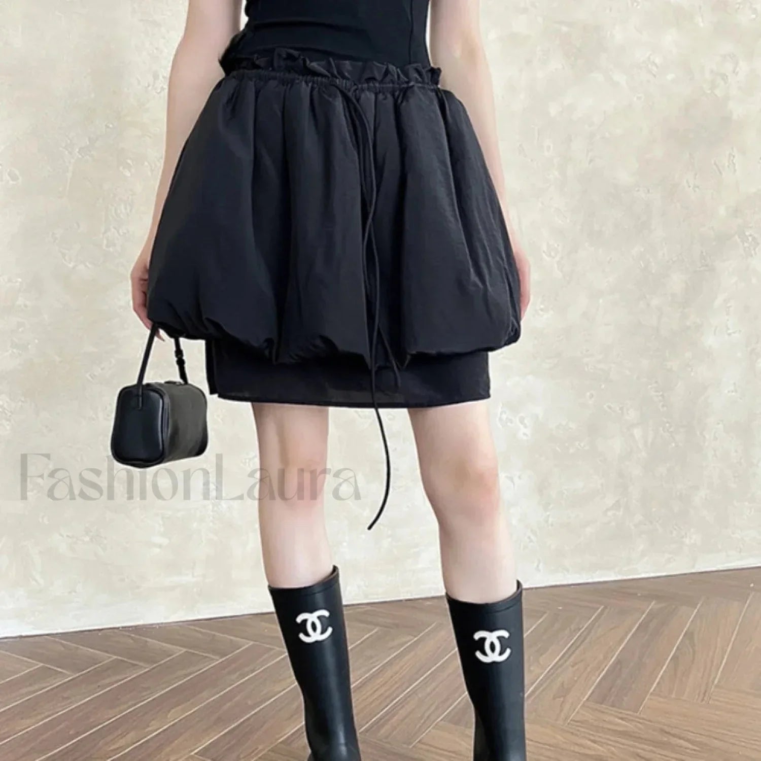Lace Up Minimalist Casual Skirt Main image