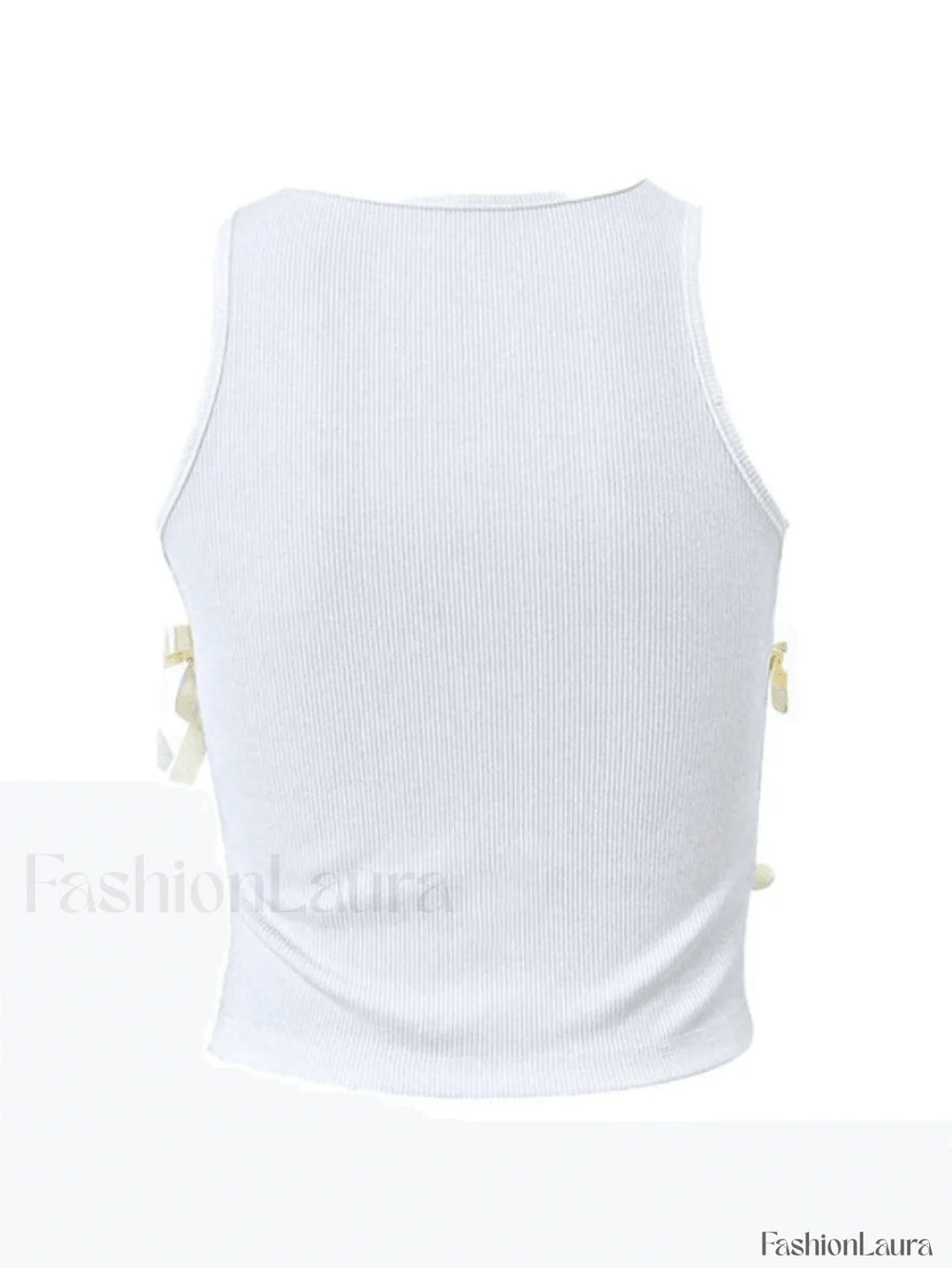 Lace Up Ribbed Cropped Tank Top Tops&Tees