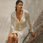 Lace Up Split Knit Robe Cover Up apricot / S