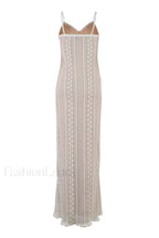 Lace V Neck Charming Slit Two Piece Dress