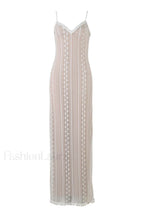 Lace V Neck Charming Slit Two Piece Dress