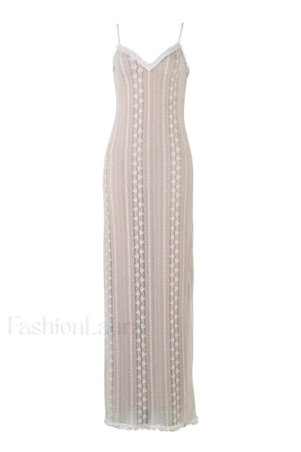 Lace V Neck Charming Slit Two Piece Dress