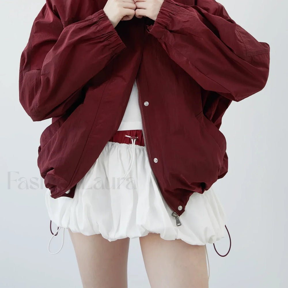 Lantern Puffball Elastic Waist Skirt