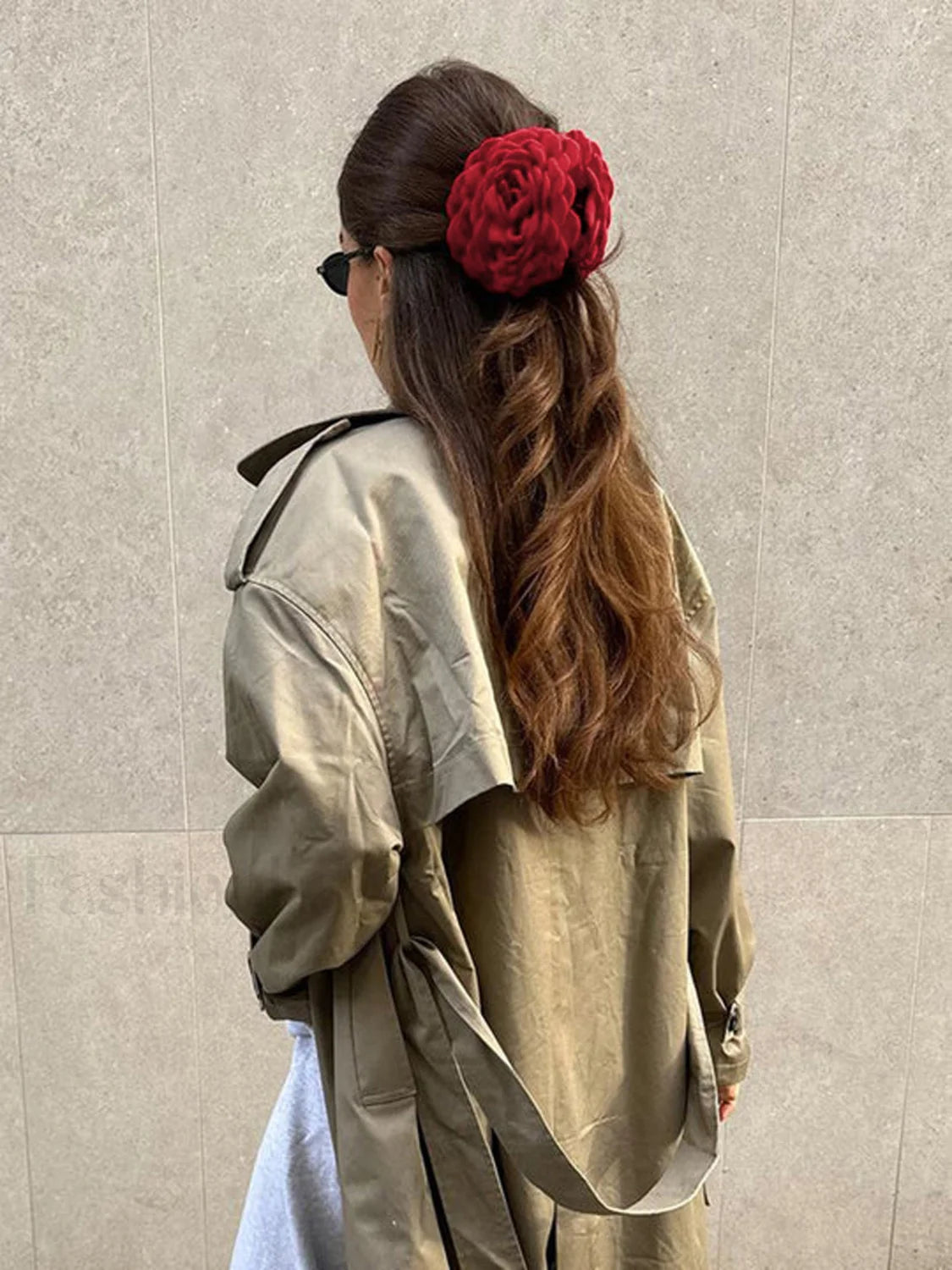 Large Rose Graceful Flower Hair Claw Red / One Size Hair Accessories Main image