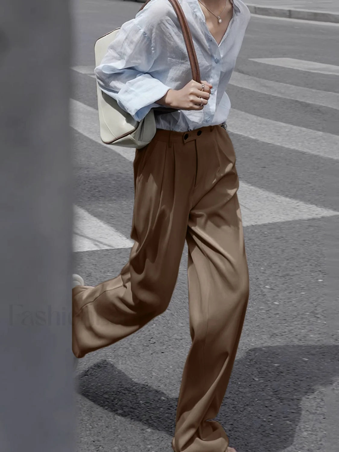 Lavish Style Pleat Trendy Wide Leg Pants Secondary image