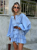 Layered Ruffled Single Boho Dress