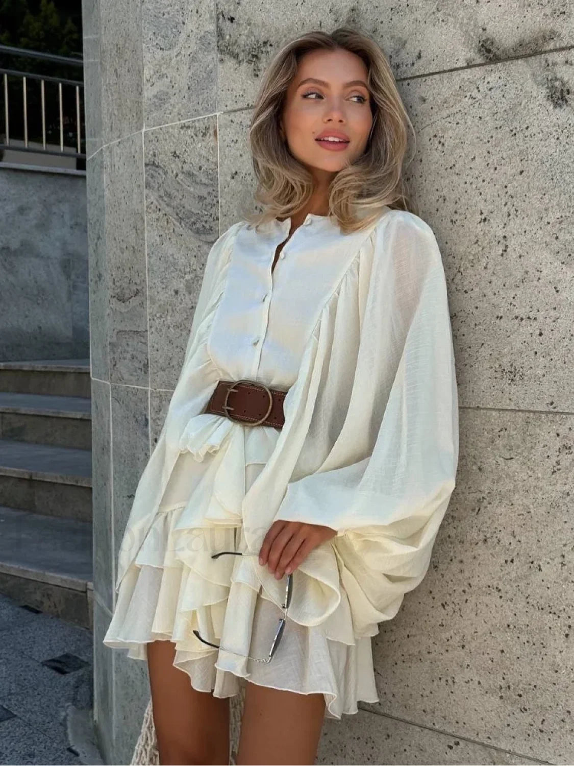 Layered Ruffled Single Boho Dress Secondary image